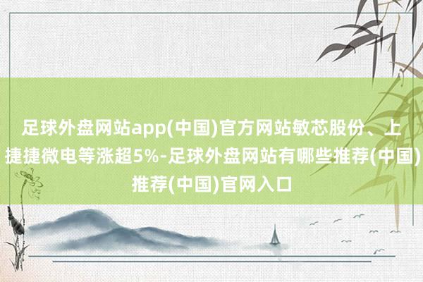 足球外盘网站app(中国)官方网站敏芯股份、上海贝岭、捷捷微电等涨超5%-足球外盘网站有哪些推荐(中国)官网入口