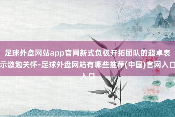 足球外盘网站app官网新式负极开拓团队的超卓表示激勉关怀-足球外盘网站有哪些推荐(中国)官网入口
