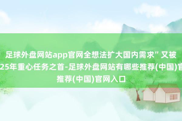 足球外盘网站app官网全想法扩大国内需求”又被列为2025年重心任务之首-足球外盘网站有哪些推荐(中国)官网入口