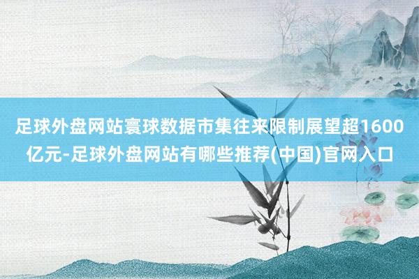 足球外盘网站寰球数据市集往来限制展望超1600亿元-足球外盘网站有哪些推荐(中国)官网入口