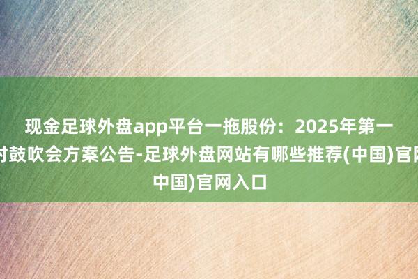 现金足球外盘app平台一拖股份：2025年第一次临时鼓吹会方案公告-足球外盘网站有哪些推荐(中国)官网入口