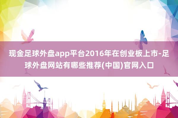 现金足球外盘app平台2016年在创业板上市-足球外盘网站有哪些推荐(中国)官网入口
